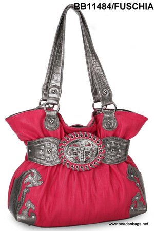Fuschia Cross Handbag