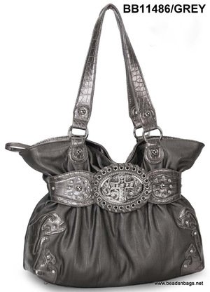 Grey Cross Handbag