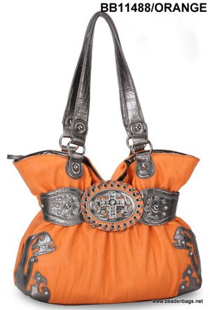 Orange Cross Handbag