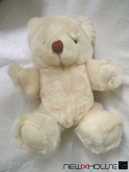 Little Happy Nice Cute Ivory Teddy Bear Lovely Plush 8"