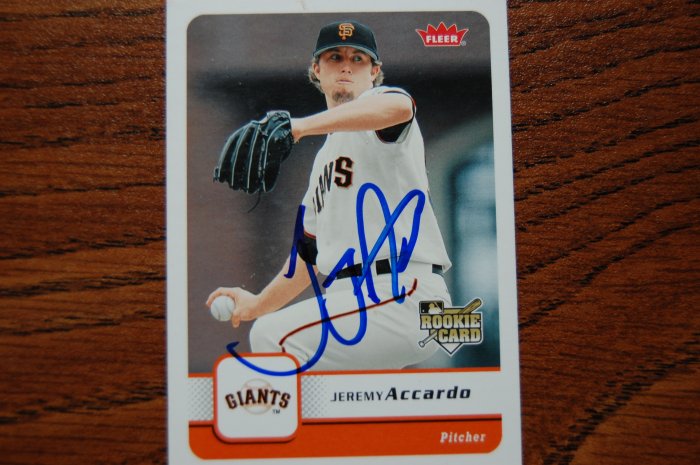 2006 Fleer Jeremy Accardo Autograph