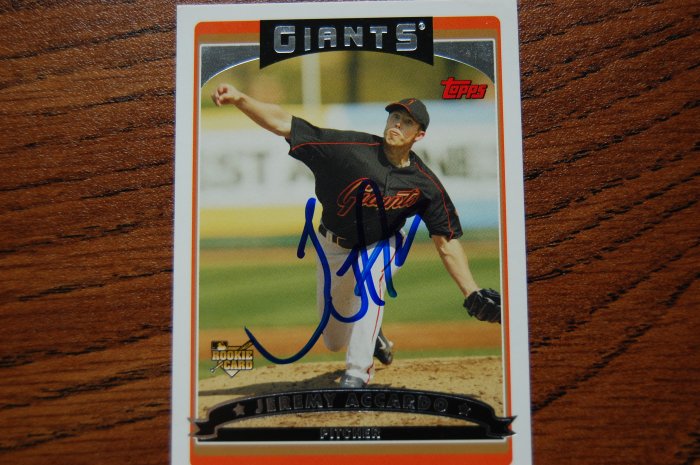 2006 Topps Series 2 Jeremy Accardo Autograph