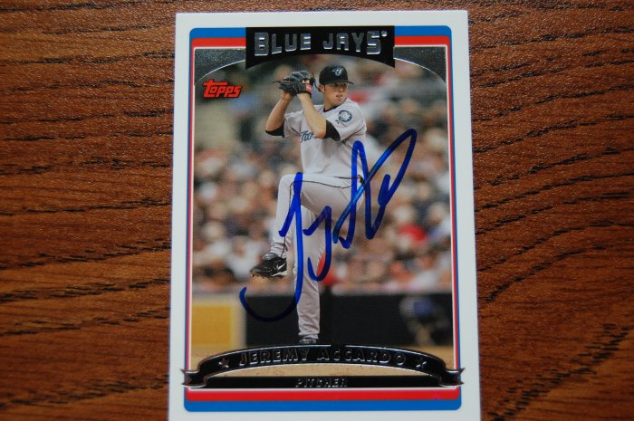 2006 Topps Update Jeremy Accardo Autograph