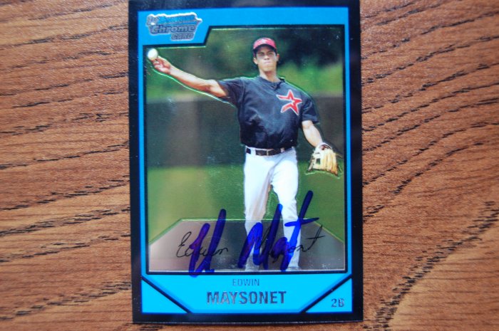 2007 Bowman Chrome Edwin Maysonet Autograph