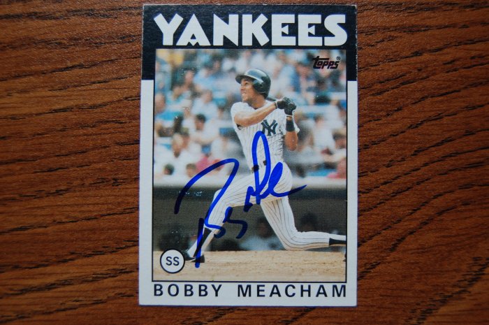 1986 Topps Bobby Meacham Autograph