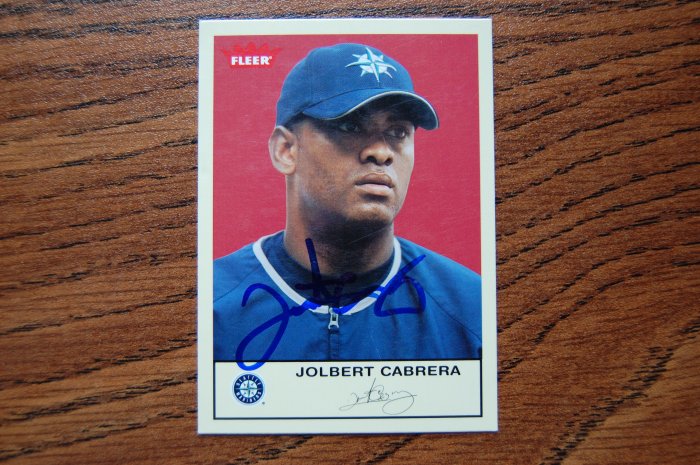 2005 Fleer Jolbert Cabrera Autograph