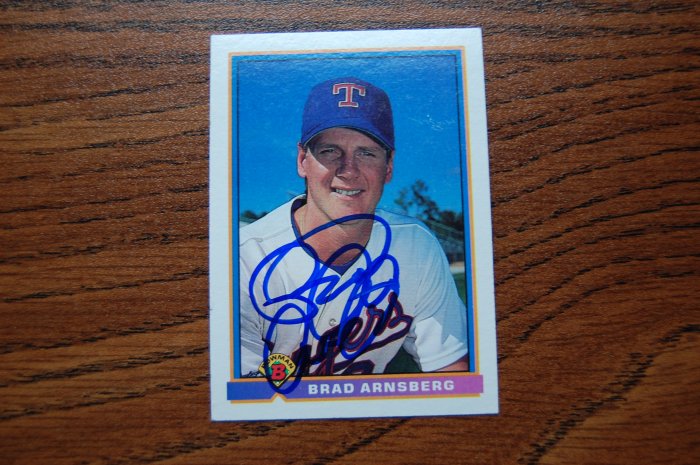 1991 Bowman Brad Arnsberg Autograph