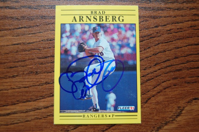 1991 Fleer Brad Arnsberg Autograph