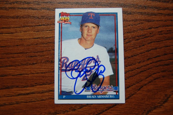 1991 Topps Brad Arnsberg Autograph