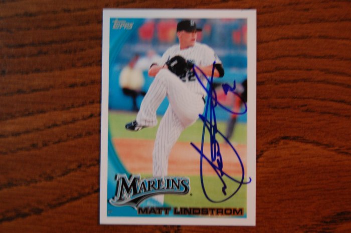2010 Topps Series 1 Matt Lindstrom Autograph