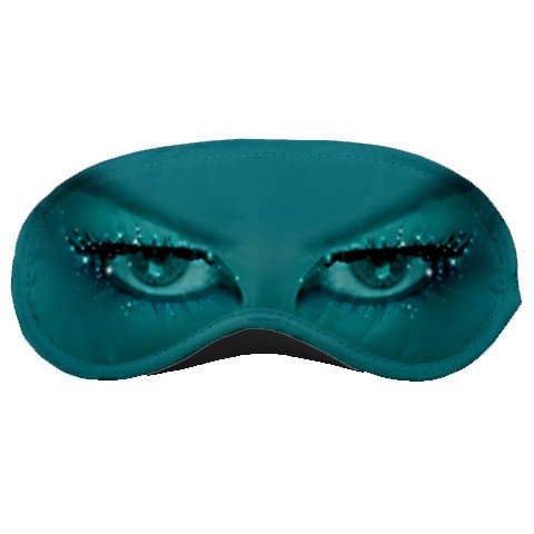 Teal Sparkle Eyes SLEEPING MASK Comfortable Polyester foam at BlueSkies 23043144