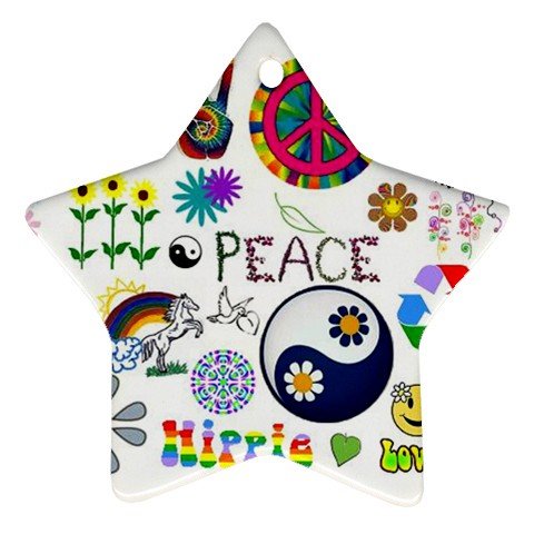 Retro Design Porcelain Star Christmas Tree Ornament 16972292 BSEC