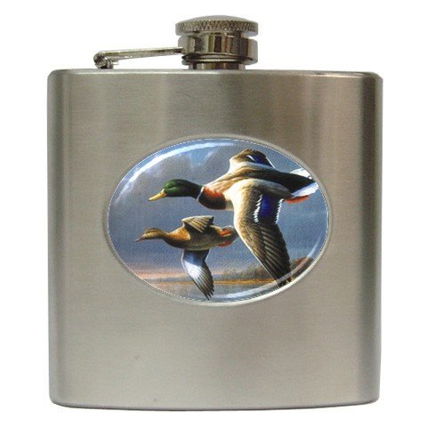 DUCKS MALLARDS Hip Flask Men's Gift 6 oz. 17160684