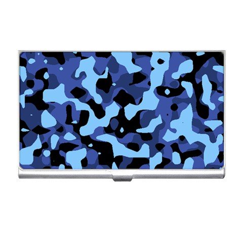 Blue Camoflage Business Card Holder Case Office Gift 17056073