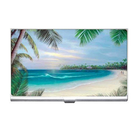 Tropical Beach Scene Business Card Holder Case Office Gift 17126789