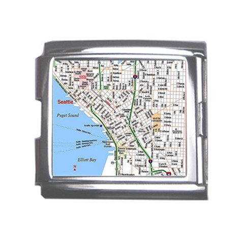 SEATTLE Map Souvenir Italian Charm Bracelet Single MEGA Charm Size 18mm 23652871