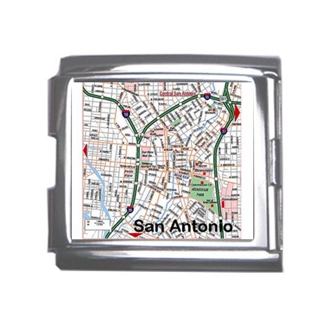 SAN ANTONIO Map Souvenir Italian Charm Bracelet Single MEGA Charm Size 18mm 23653156