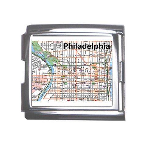 PHILADELPHIA Map Souvenir Italian Charm Bracelet Single MEGA Charm Size 18mm 23653317
