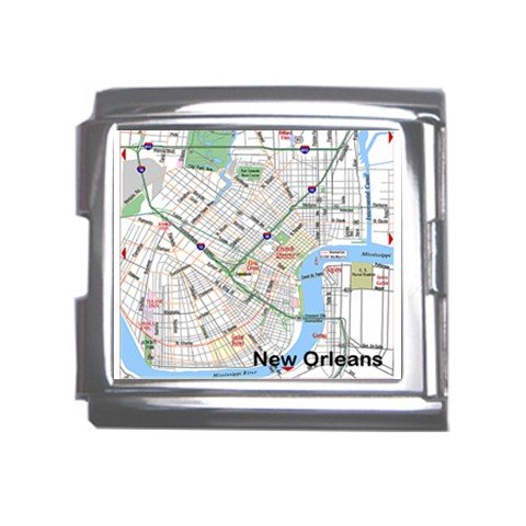 NEW ORLEANS Map Souvenir Italian Charm Bracelet Single MEGA Charm Size 18mm 23655213