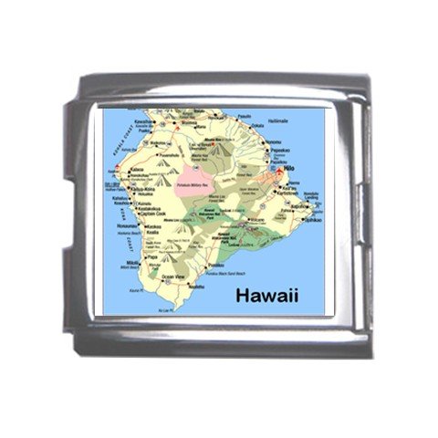 HAWAII Map Souvenir Italian Charm Bracelet Single MEGA Charm Size 18mm 23655372