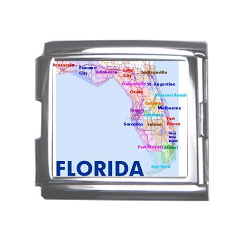 FLORIDA Map Souvenir Italian Charm Bracelet Single MEGA Charm Size 18mm 23655375