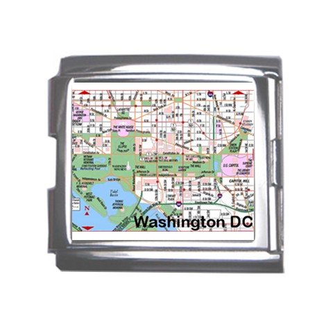 WASHINGTON DC Map Souvenir Italian Charm Bracelet Single MEGA Charm Size 18mm 23655703