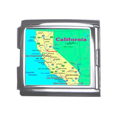 CALIFORNIA Map Souvenir Italian Charm Bracelet Single MEGA Charm Size 18mm 23655869