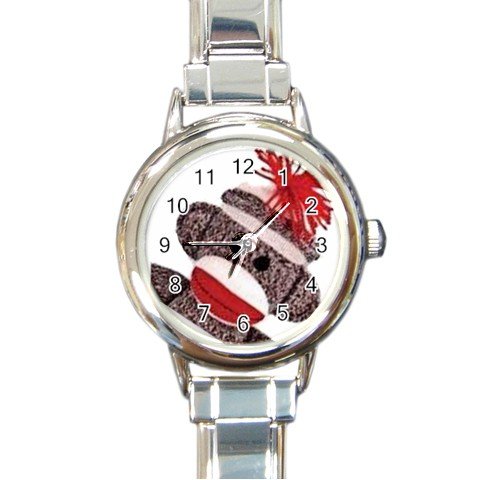 SOCK MONKEY Round Italian Charm Photo Watch 25916318 BSEC