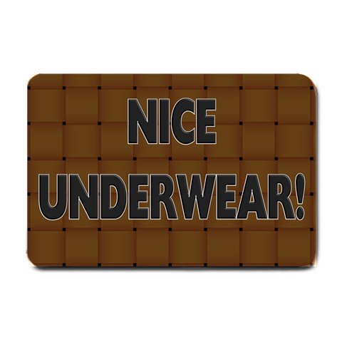 Funny Humorous Doormat, Mats Indoor Outdoor rugs NICE UNDERWEAR #BSEC-CT