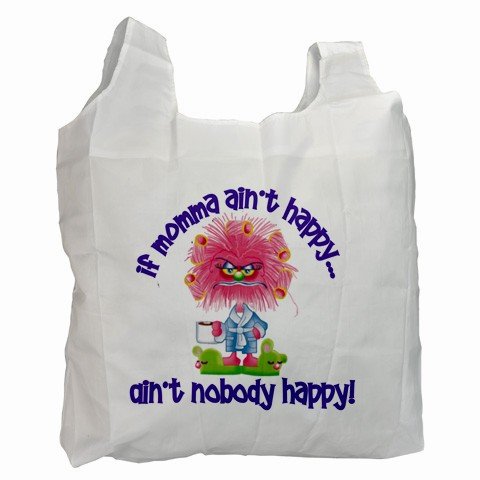 IF MAMA AINT HAPPY Polyester Recycle Green Tote Bag Grocery Bag Handbag 27028733