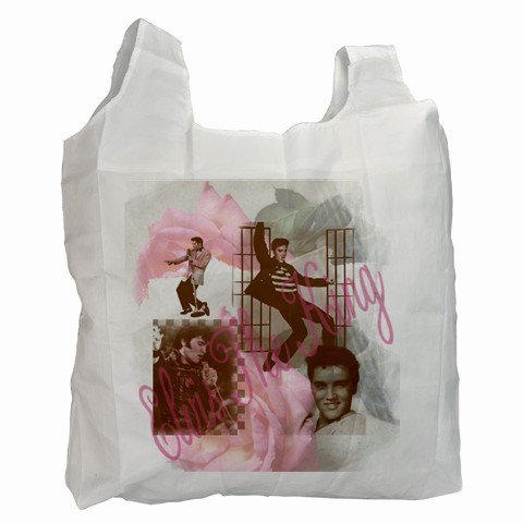 ELVIS PRESLEY Polyester Recycle Green Tote Bag Grocery Bag Handbag 27034099
