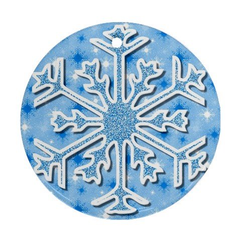 CHRISTMAS SNOWFLAKE Ornament Porcelain Round Shape Christmas Tree 27174985 BSEC