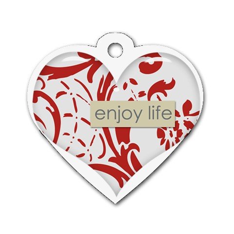 ENJOY LIFE Heart Shape Necklace Dog tag jewelry 27354520 BSEC