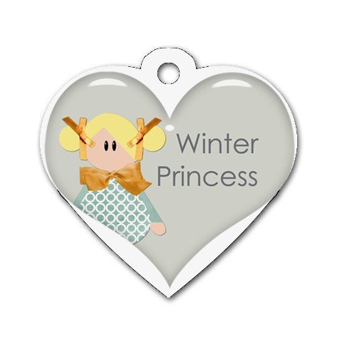 BLOND WINTER PRINCESS Heart Shape Necklace Dog tag jewelry 27354536 BSEC