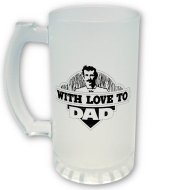 Fathers Day Gift FROSTED Mug Beer mug stein 16 oz