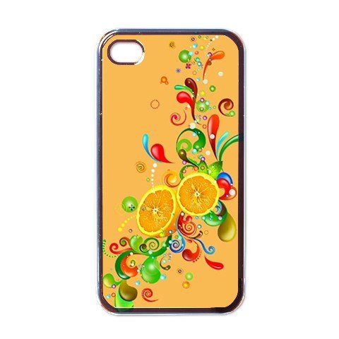 ORANGE ABSTRACT Apple iPhone 4 Case Cover #AN-28147443