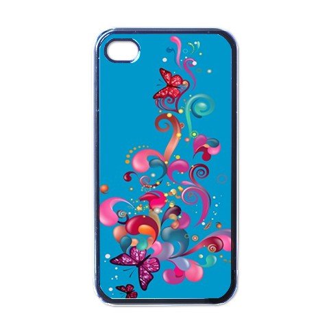 BLUE ABSTRACT Apple iPhone 4 Case Cover #AN-28147446