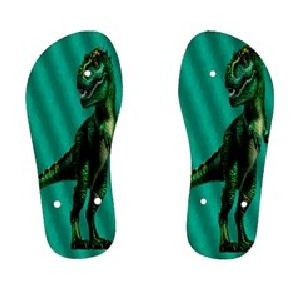 Green Dinosaur Childrens FLIP FLOPS Beach Sandals sz Kids 3 KL 30079217