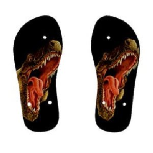 T-REX Dinosaur Childrens FLIP FLOPS Beach Sandals sz Kids 3 KL 30079219