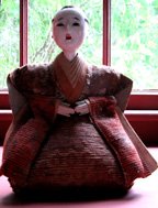 c. 1900 Antique Japanese Doll with Face & Hands made of Oyster Shells