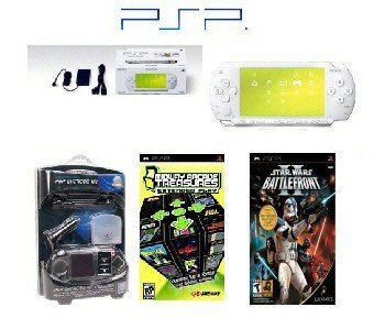 Sony PSP "Limited Edition" Ceramic White "Star Wars Bundle" - 21 Games + PSP Car Kit