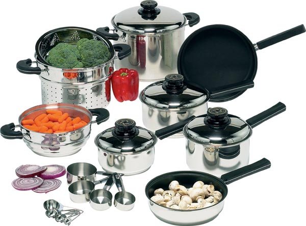 Healthsmart 21pc Stainless Steel Waterless Weight Loss Cookware Set