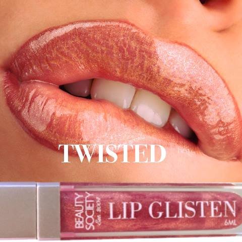 Beauty Society Lip Glisten - Twisted gorgeous tube with LED applicator and mirror