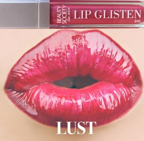 Beauty Society Lip Glisten - Lust gorgeous tube with LED applicator and mirror