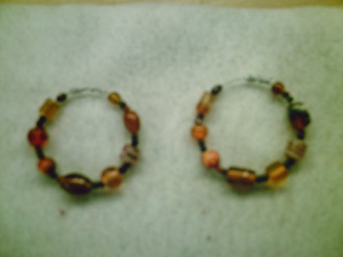 "Ember Soul" Bead Hoops