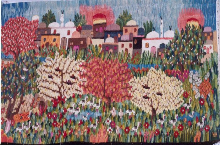 Hande made silk carpet