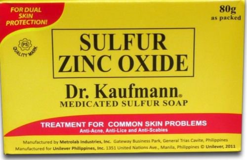 2 Dr Kaufmann Sulfur Ziinc Oxide Soap Anti Acne Eczema Scabies Lice Dandruff Itch