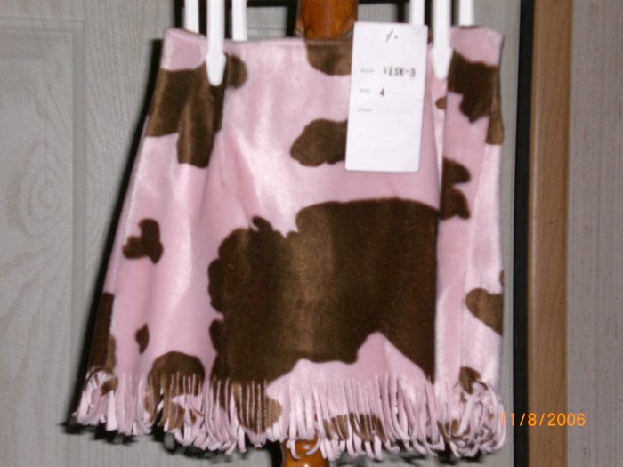 PINKED BROW SKIRT WITH FRINZE FLOWERS BY ZOE