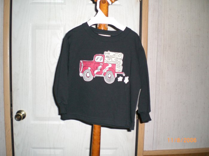 BUCK A ROO BLACK LOG TRUCK SWEATER