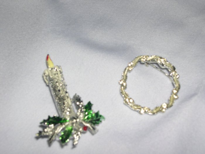 Vintage Gerry Holiday Brooches Signed